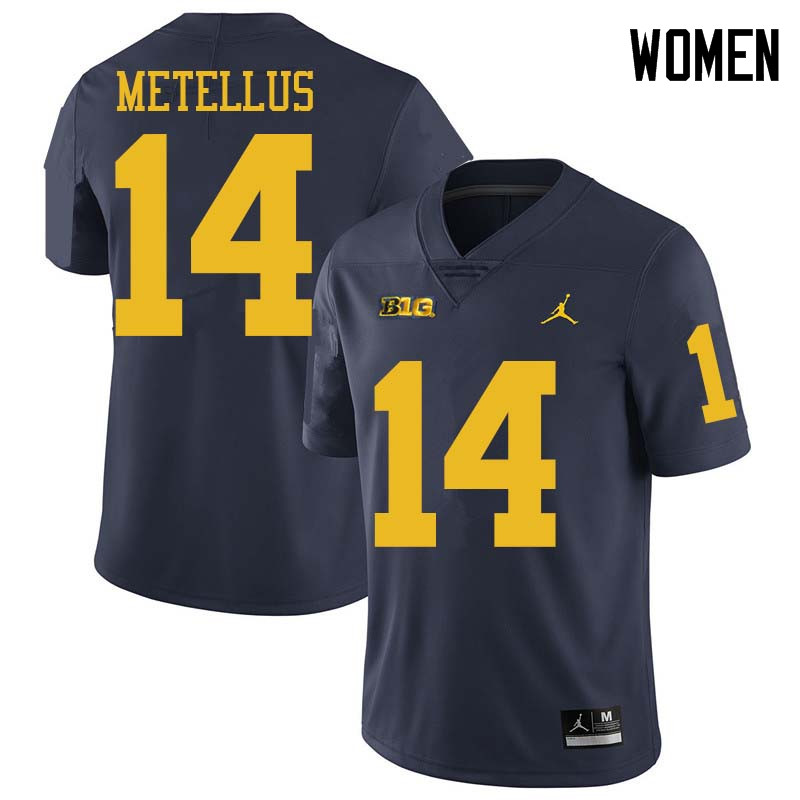 Jordan Brand Women #14 Josh Metellus Michigan Wolverines College Football Jerseys Sale-Navy